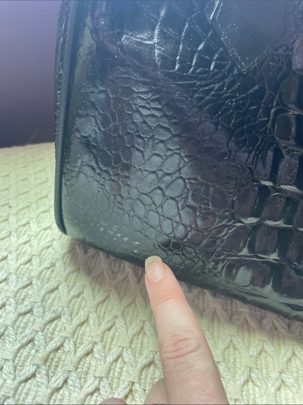 VTG JACO CROC EMBOSSED SATCHEL - Picture 10 of 14